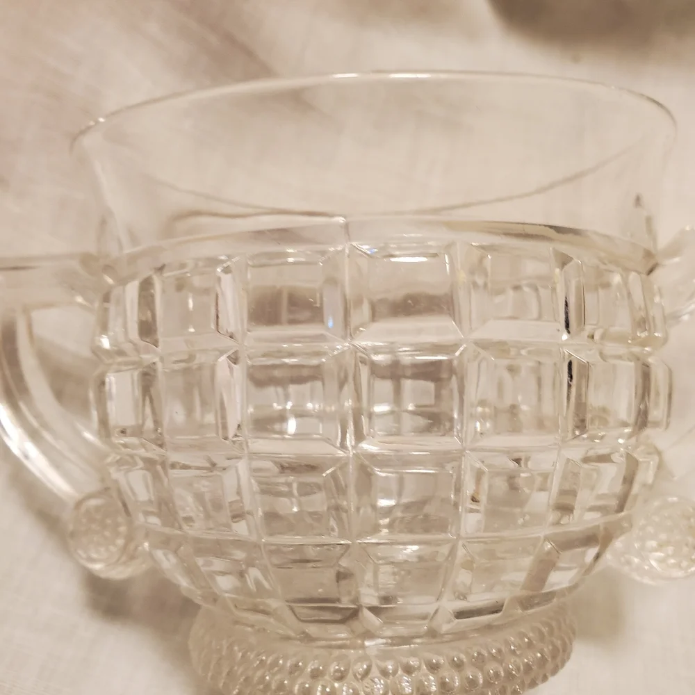 Heisey Victorian Pattern Open Sugar Bowl